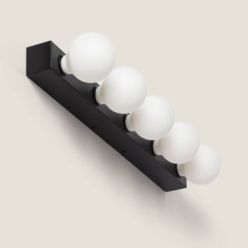 Lámpara de Pared Baño Metal 5 Focos Aizkra