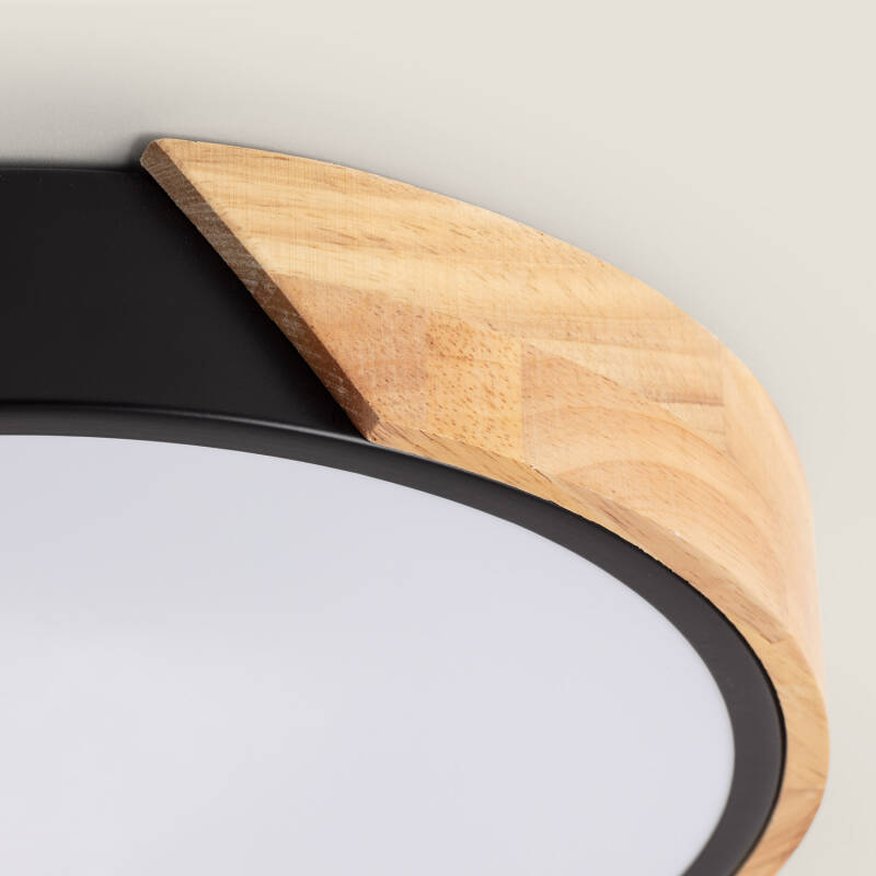 Plafón LED 24W Circular Madera Ø418 mm CCT Seleccionable Semi-Dari