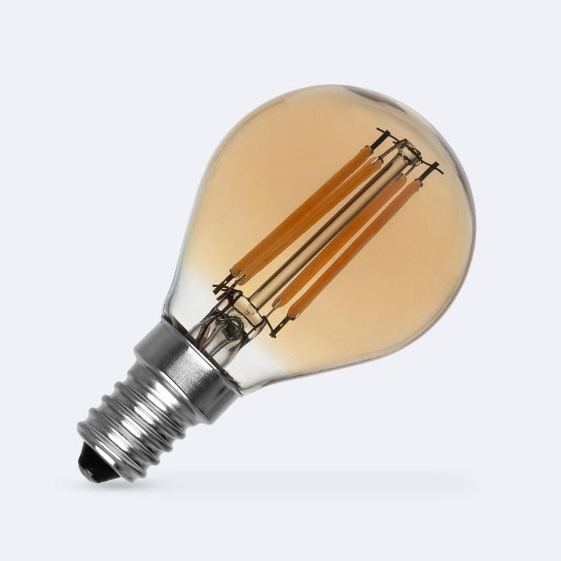 Bombilla Filamento LED E14 6W 600 lm P45 Gold