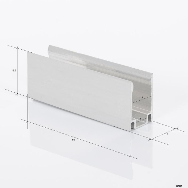 Clip de Fijación de Aluminio para Neón LED 11 W/m RGB  220V AC 60 LED/m Semicircular 180º IP67 a Medida Corte cada 100 cm