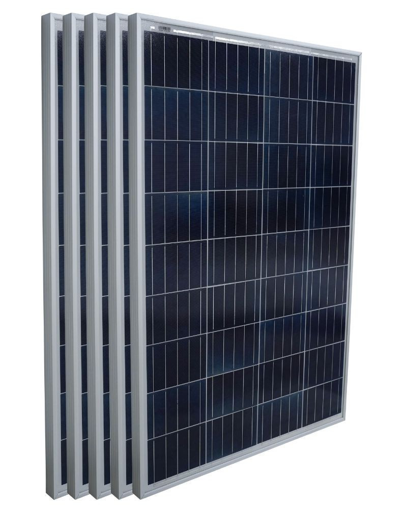 Pack 5 unidades Placas Solares 100W 12V Policristalinas