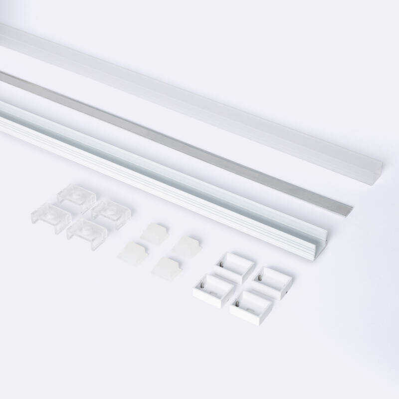 Perfil Aluminio Estanco IP65 Superficie 2m para Tira LED hasta 10 mm