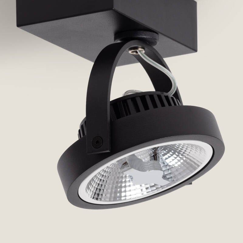 Foco LED 15W CREE de Superficie Direccionable AR111 Regulable Negro