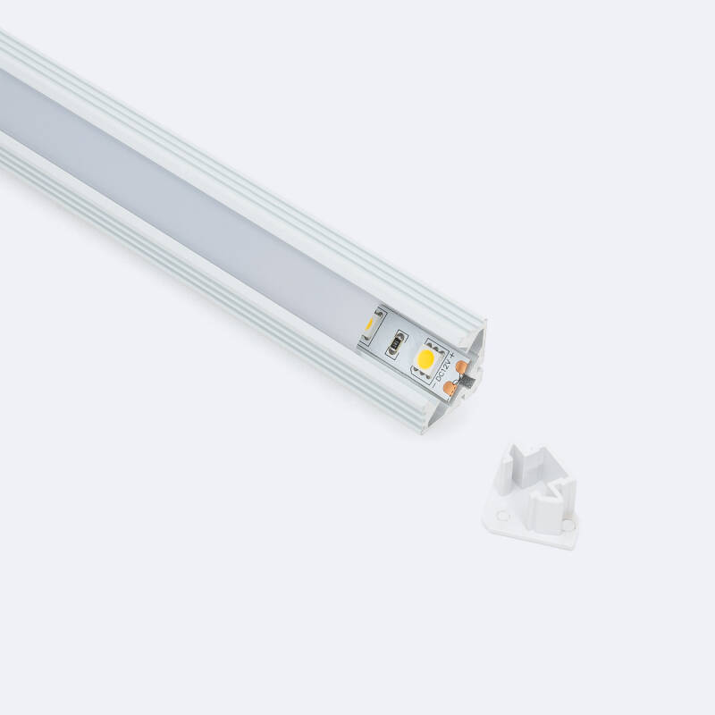 Perfil Aluminio Esquina 2m para Tira LED hasta 11 mm