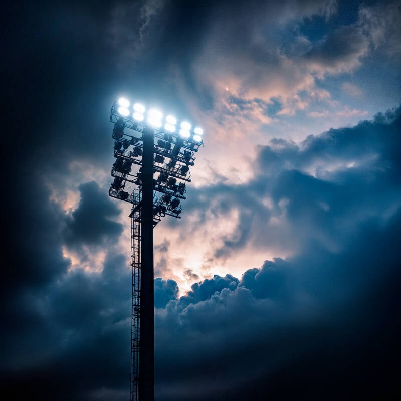 Foco Proyector LED 600W Stadium Profesional LUMILEDS 170lm/W IP66 INVENTRONICS Regulable 1-10 V Blanco Cálido 3000K 10º