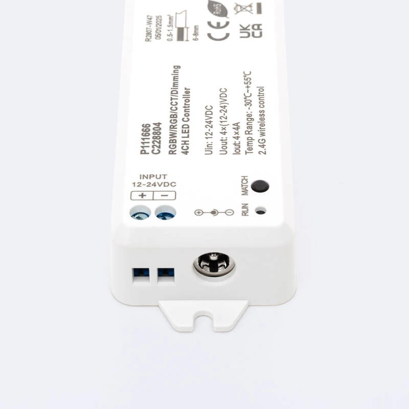 Controlador Tira LED Monocolor/CCT/RGB/RGBW 12-24V SKYDANCE VP Compatible con Mando RF