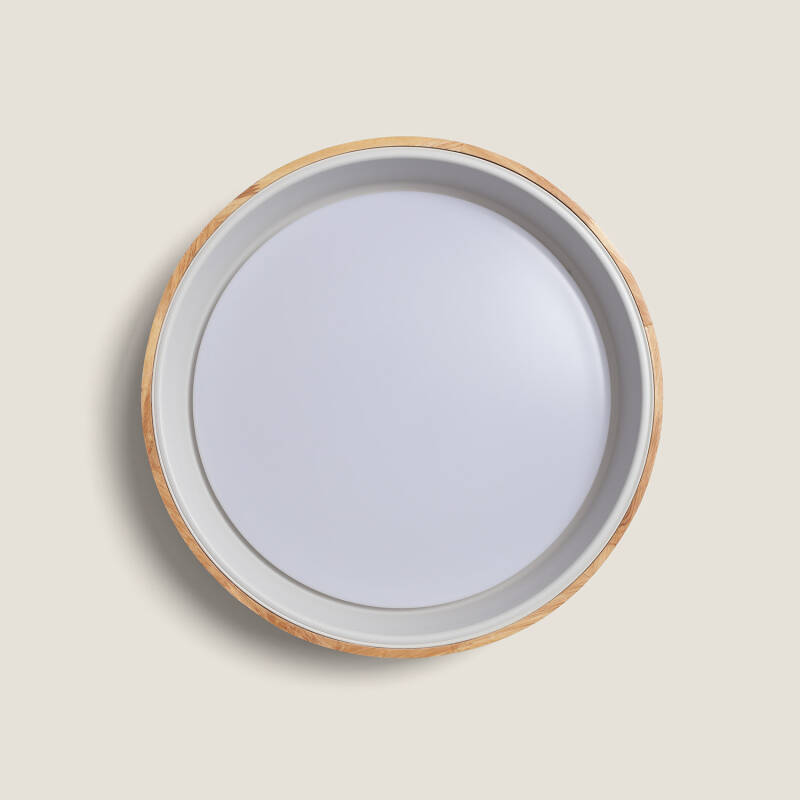 Plafón LED 30W Circular Madera Ø570 mm CCT Seleccionable Dari