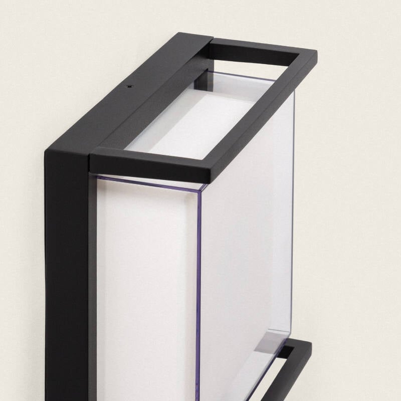 Aplique de Pared Exterior LED 18W Iluminación Cuadrado Negro Rale