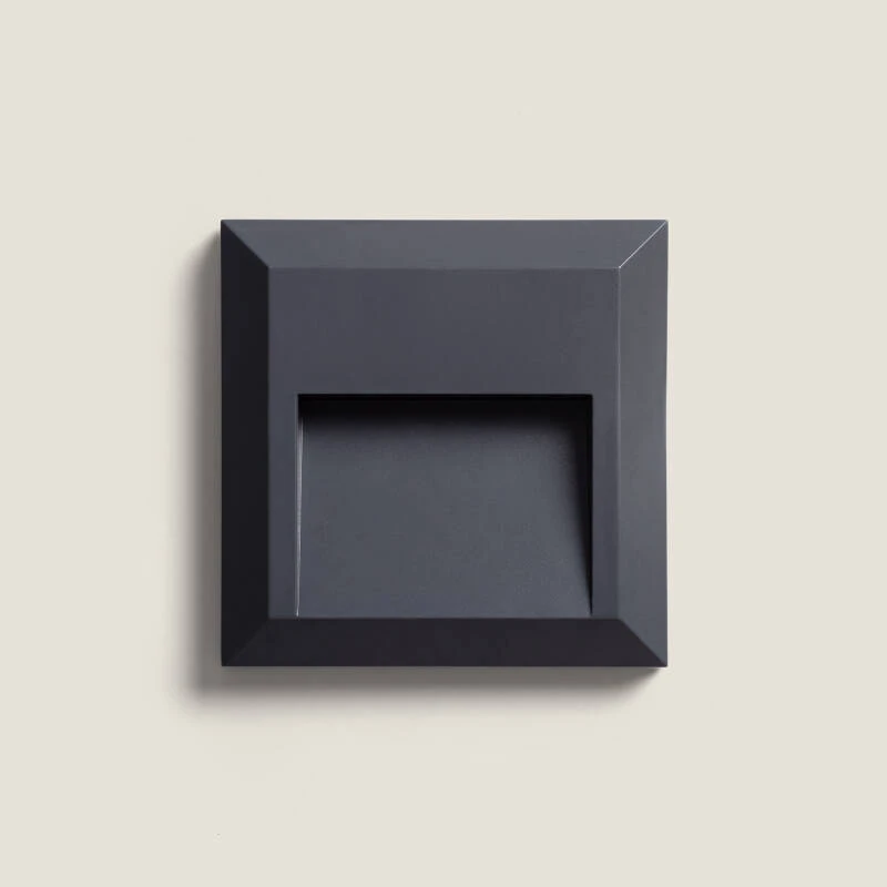 Baliza Exterior LED Superficie Pared Cuadrado  Edulis