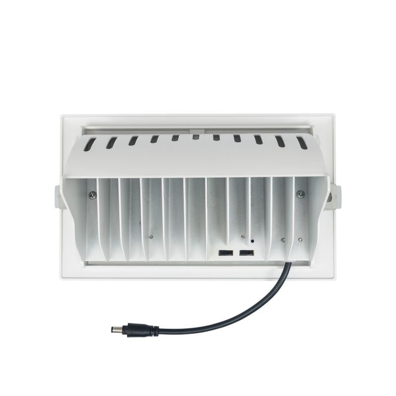 Downlight LED 60W Rectangular Direccionable SAMSUNG 130lm/W LIFUD Corte 210x125 mm