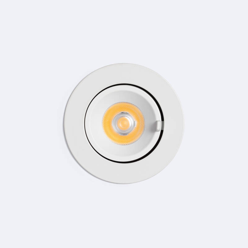 Downlight LED 15W Circular Direccionable Chip OSRAM CCT Seleccionable 120 lm/W LIFUD Corte Ø 100 mm