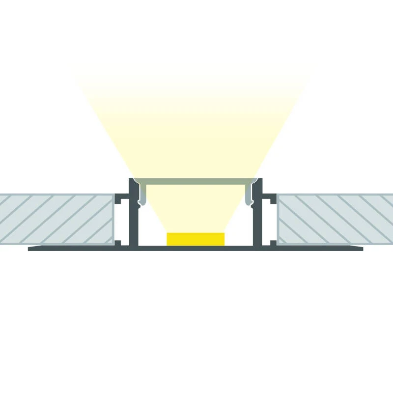Perfil Aluminio Integrado en Escayola/Pladur para Tira LED hasta 20 mm