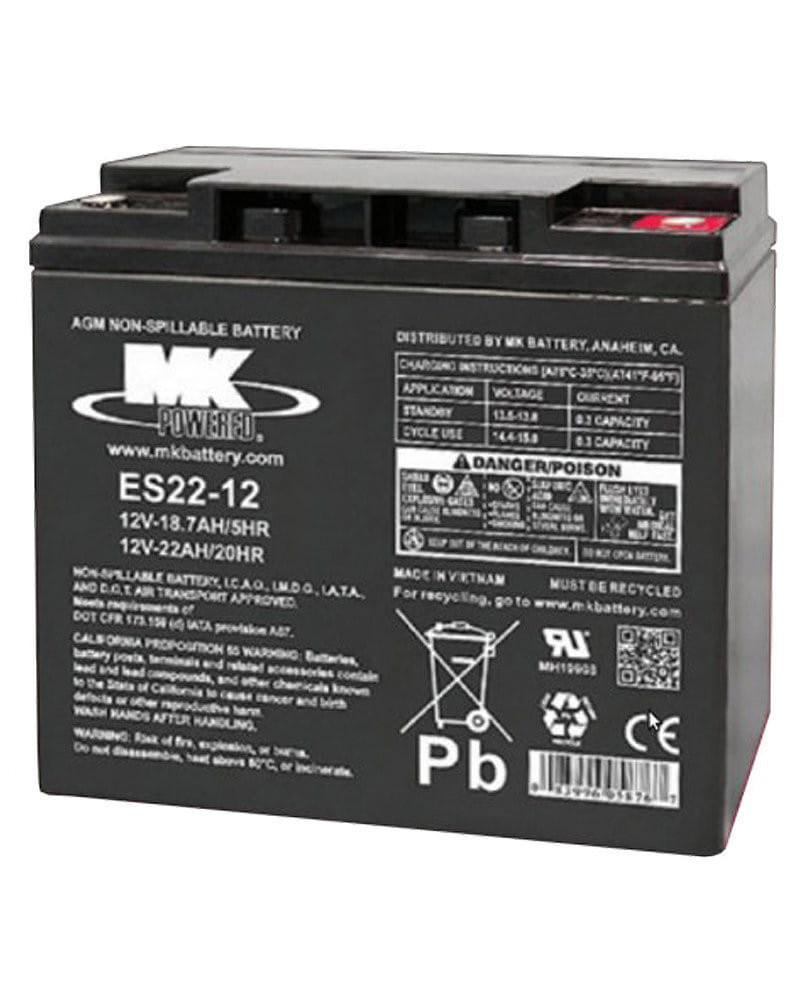 Batería AGM 22Ah 12V MK Powered
