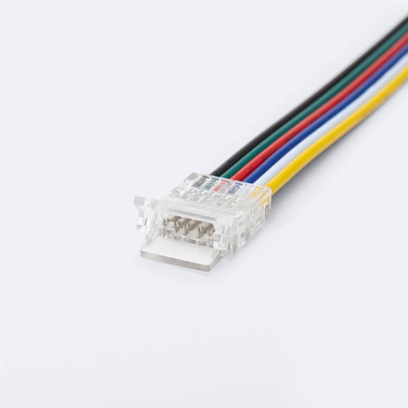 Conector Tira LED 24V RGB+CCT SMD Ancho 10mm IP20 Doble con Cable