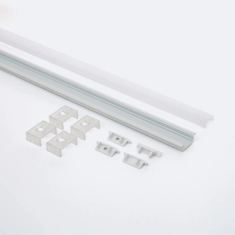 Perfil Aluminio Empotrable para Tiras LED hasta 12 mm