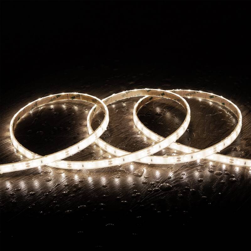 Tira LED Regulable 220V SMD Autorectificada 120 LED/m BOBINA 50m 17W/m 2040lm/m SILICONE FLEX IC-2P Ancho 12mm Corte 10cm IP65