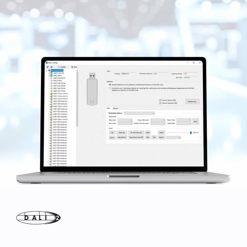 Controlador Programador DALI-2 Master mediante USB