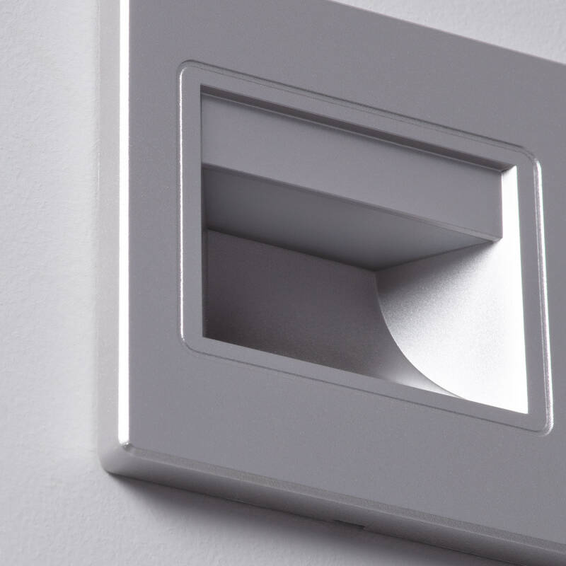 Baliza LED 1.5W Empotrable Pared Gris Randy