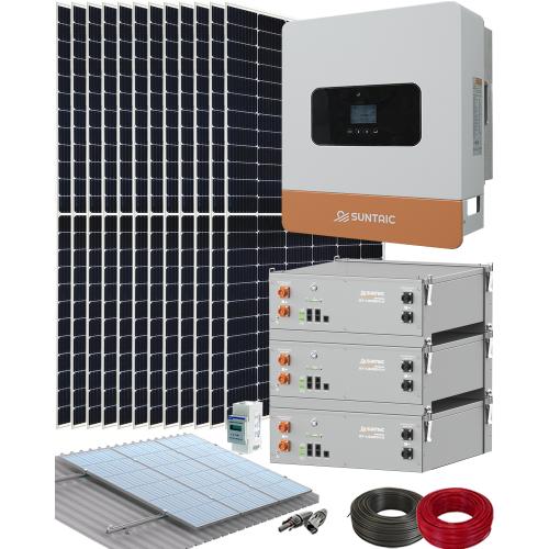 Kit Placas Solares en Casa con Inversor Híbrido Suntaic STH6M-2/GEN 6000W y Batería Litio Suntaic ST-L5000/LV