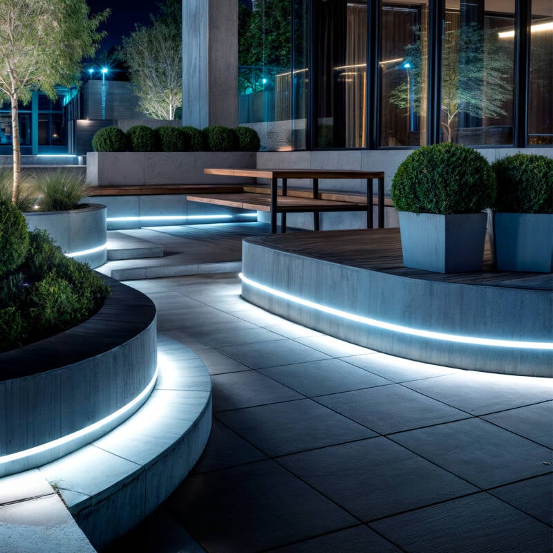 Tira LED Neón Regulable 220V BOBINA 50m Blanco Frío Circular 360 9W/m Corte 100cm IP67