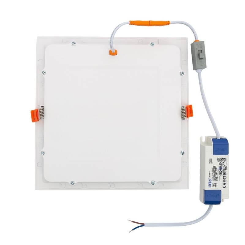 Placa LED 16W Cuadrada CCT Seleccionable Microprismático LIFUD Corte 150x150 mm