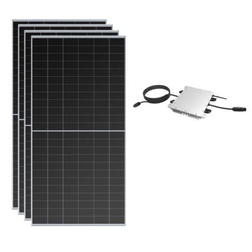 Kit Paneles Solares para Balcones 2420W con Microinversor DEYE 2000W SUN2000WG4