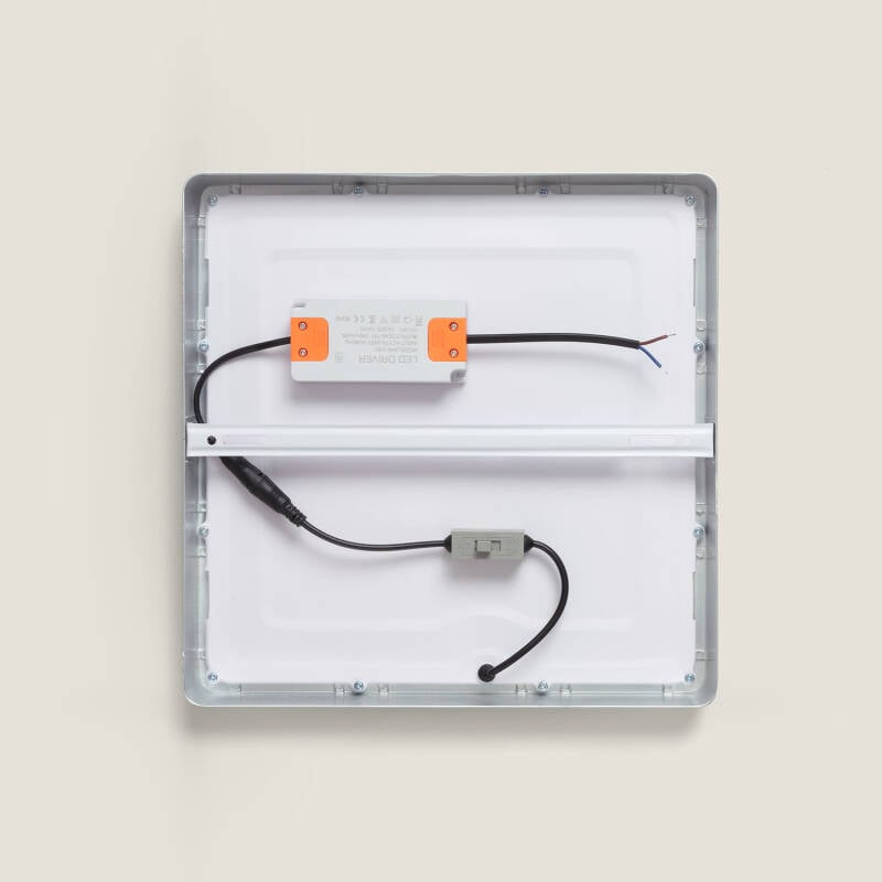 Plafón LED 24W Cuadrado Aluminio 280x280 mm Slim CCT Seleccionable Galán SwitchDimm