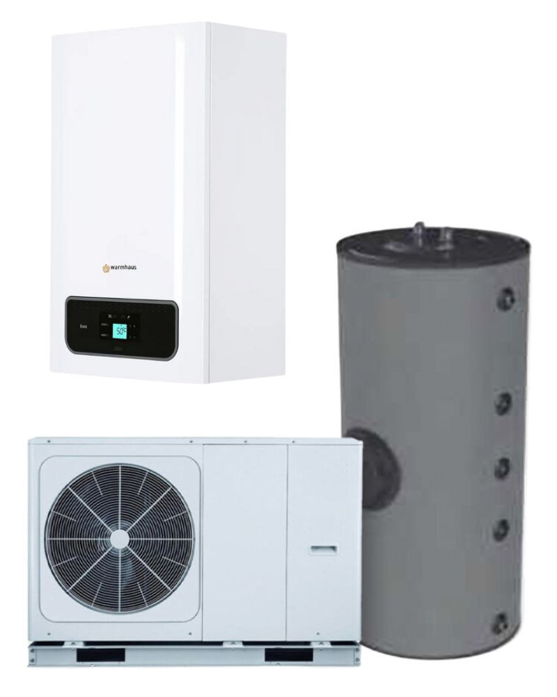Kit Caldera Bomba de Calor Aerotermia Aquaris 10kW con Warmhaus Ewa 26kW