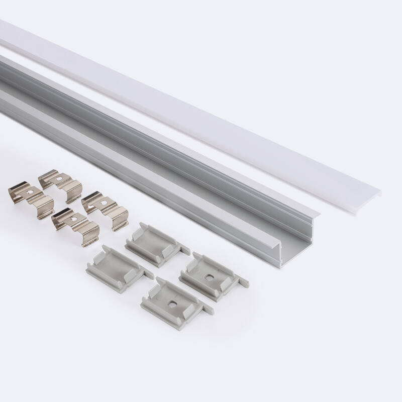 Perfil Aluminio Empotrable para Tiras LED hasta 25 mm