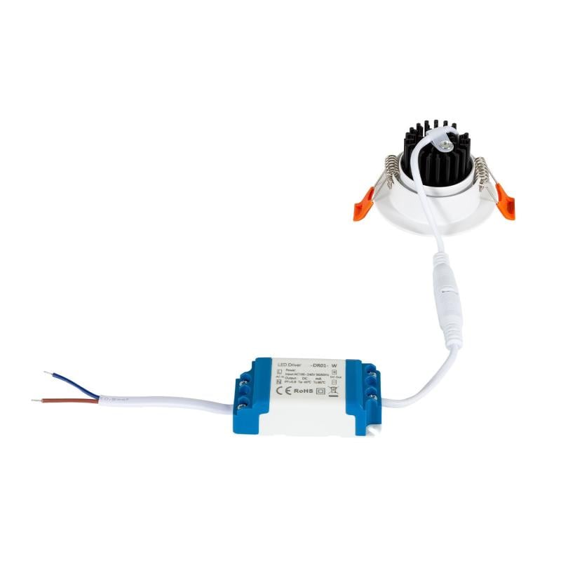 Foco Downlight LED 12W Circular Regulable COB CRI90 Corte Ø 90 mm