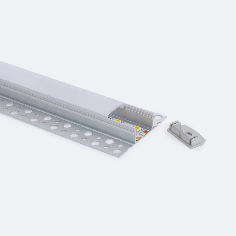 Perfil Aluminio Integrado en Escayola/Pladur para Tira LED hasta 20 mm