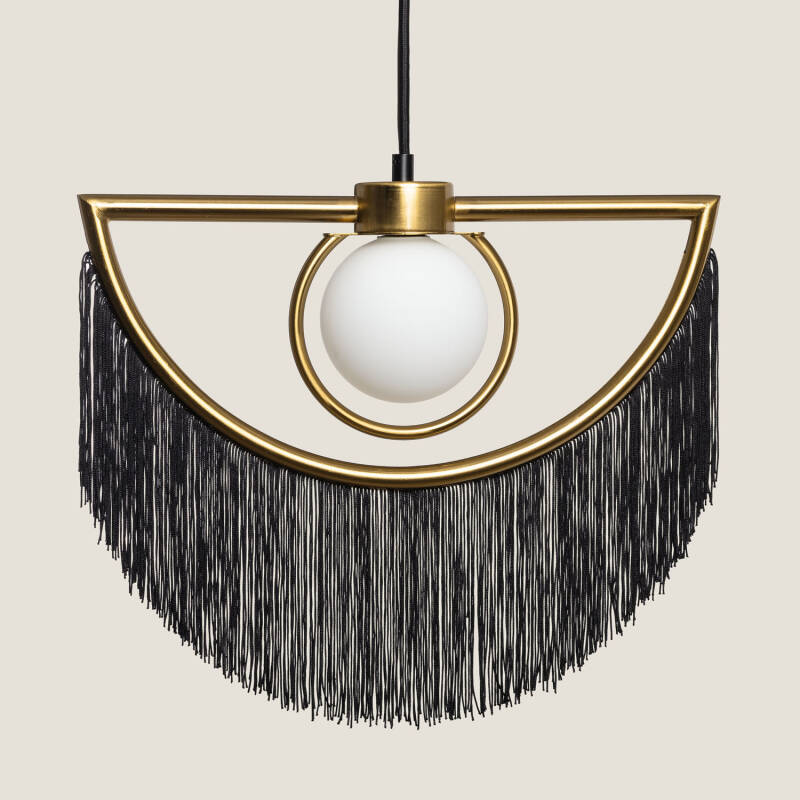 Lámpara Colgante Metal con Flecos Dalila