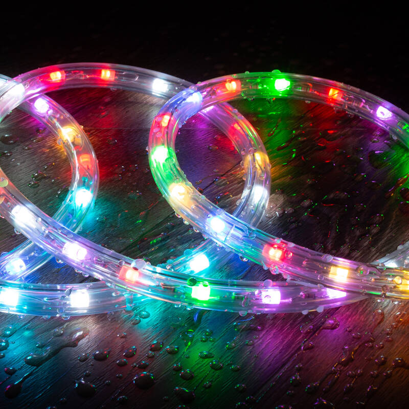 Manguera LED Redonda 220V AC 36 LED/m RGB IP65 Corte 100 cm a Medida