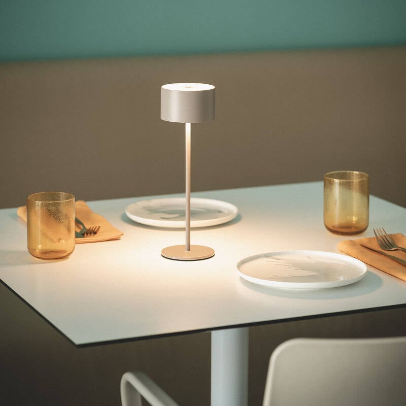 Lámpara de Mesa LED Portátil Exterior con Batería USB Recargable Mounka Round