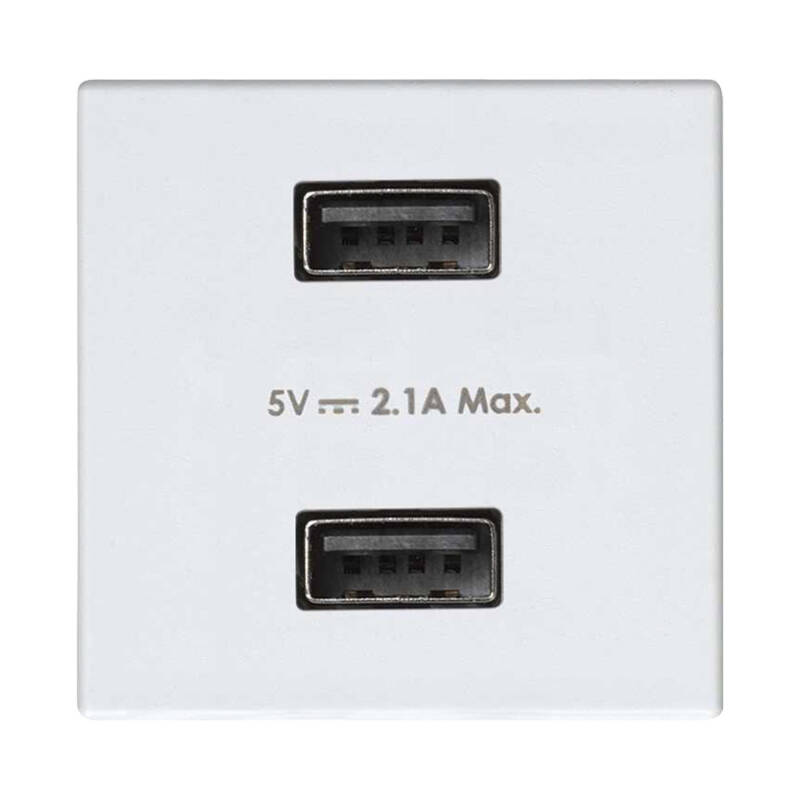 Toma Doble USB SIMON 27 Play 2701096