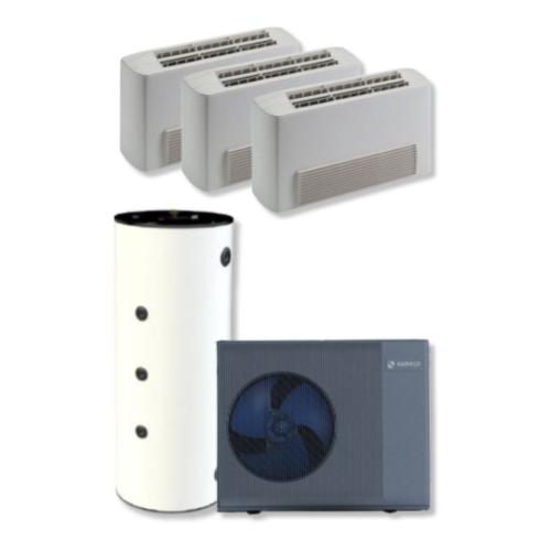 Kit Fancoil Aerotermia Alta Temperatura 10kW Suneco con depósito 200 litros