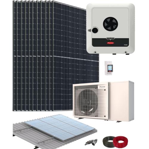 Kit Aerotermia y Placas Solares 10kW Fronius con Batería de Litio BYD 7,6kWh y Bomba de Calor 7,8kW Daikin