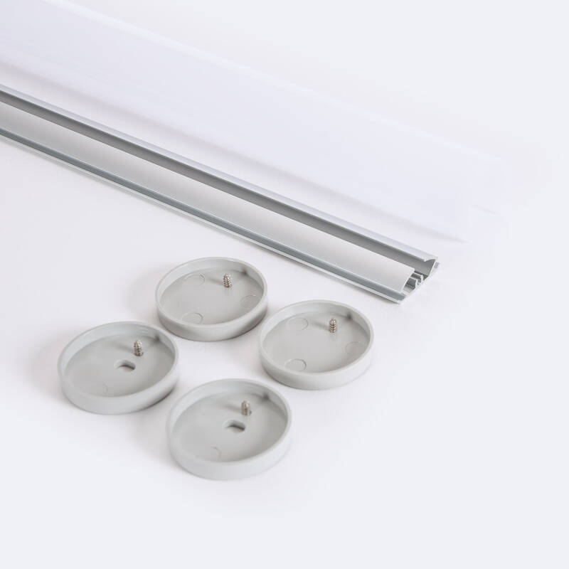 Perfil Aluminio Colgante Redondo 2m para Tira LED hasta 16 mm