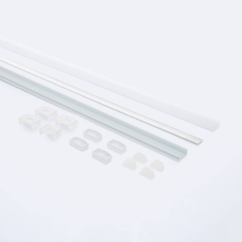 Perfil Aluminio Estanco IP65 Superficie 2m para Tira LED hasta 8 mm