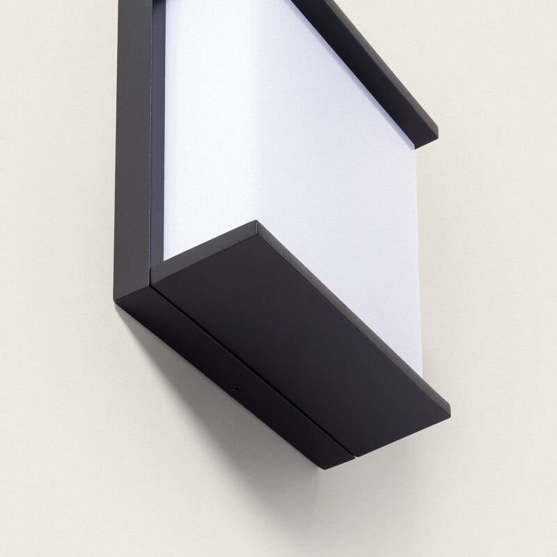 Aplique de Pared Exterior LED 18W Iluminación Cuadrado Negro Rimen IP65