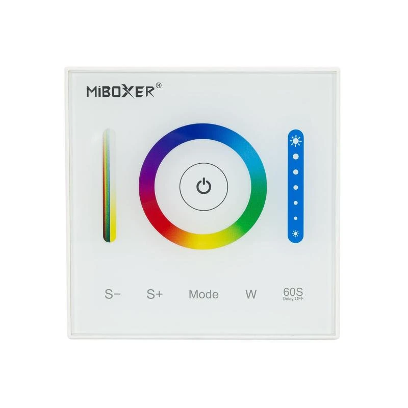 Controlador Regulador Pared Táctil LED RGB/RGBW/RGB+CCT 12/24V DC RF MiBoxer P3