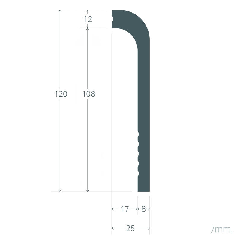 Moldura Rodapié Pasacables 2m Bend