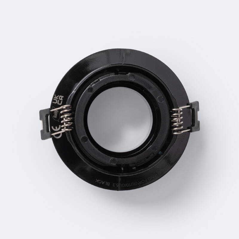 Aro Downlight Circular Basculante Bajo UGR para Bombilla LED GU10 / GU5.3 Corte Ø75 mm Suefix