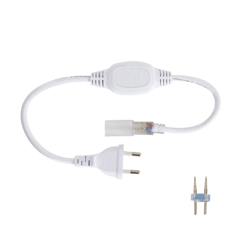 Tira LED Neón Regulable 220V Blanco Cálido Circular 360 9W/m Corte 100cm IP67 a Medida