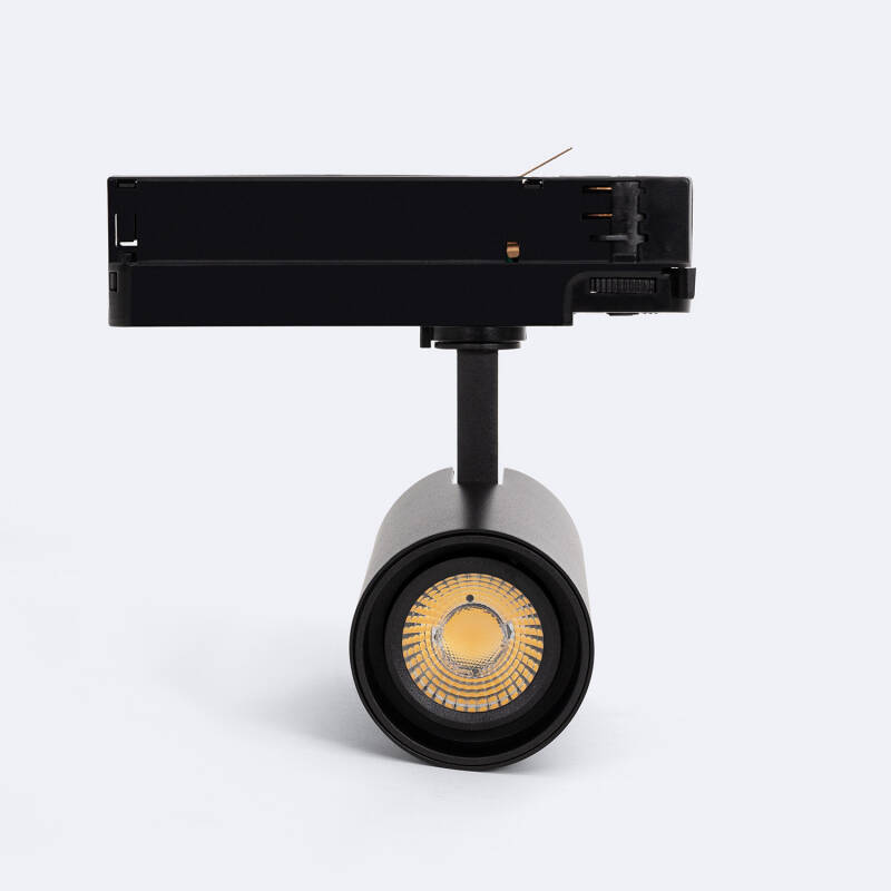 Foco Carril LED Trifásico 20W Fasano Regulable Negro
