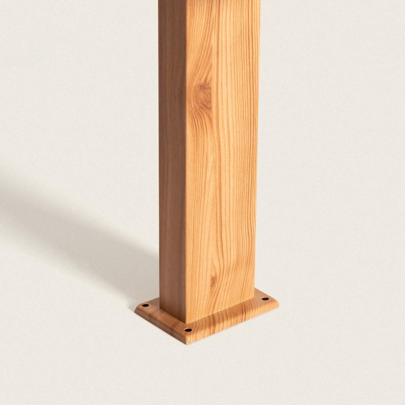 Baliza Exterior Superficie Pie 50cm Acero Inoxidable y Cristal Isoba