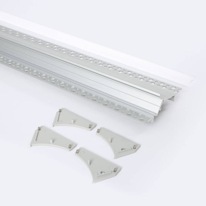 Perfil Aluminio Empotrable para Escayola / Pladur para Tira LED hasta 20mm