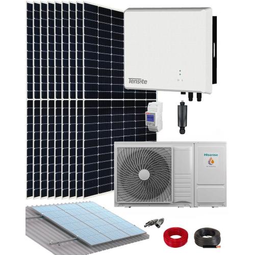 Kit Aerotermia con Placas Solares 6kW Tensite con Bomba de Calor 4,4kW Hisense