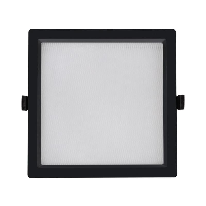 Downlight LED 30W Cuadrado SAMSUNG Aero 130 lm/W Microprismático LIFUD Corte 210x210 mm Negro