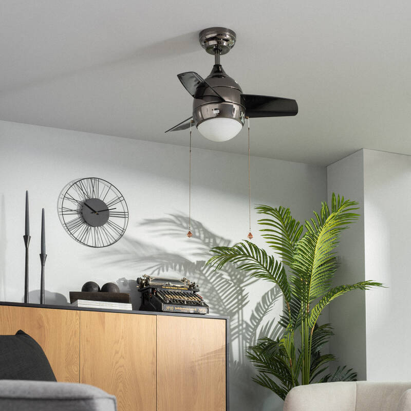 Ventilador de Techo LED Negro 66cm Modern